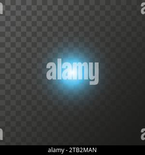 Helle Sterne, Blendlichteffekte, glänzende Leuchtelemente auf transparentem Hintergrund. Vektor isoliert Spezialeffekte Stock Vektor