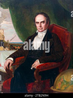 Daniel Webster (1782–1852), US-amerikanischer Rechtsanwalt und Staatsmann, Porträtgemälde in Öl auf Leinwand von George Peter Alexander Healy, 1846 Stockfoto