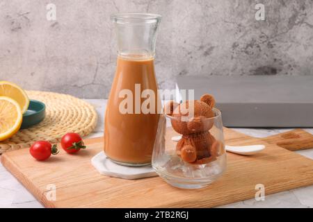 Heißer Tee, nach Hongkong-Art， Eismilchtee Stockfoto