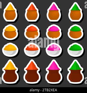 Schöne Farbillustration zum Thema der Feier des Jahresfeiertags Holi Stock Vektor