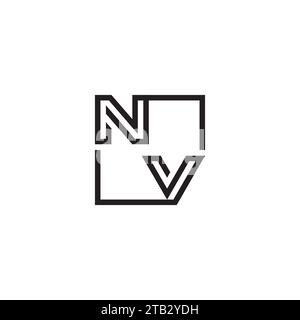 NV Initial-Logobuchstaben in hochwertigem, professionellem Design, das auf allen Druckmedien gut gedruckt werden kann Stock Vektor