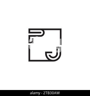 PJ Initial-Logobuchstaben in hochwertigem, professionellem Design, das auf allen Druckmedien gut gedruckt werden kann Stock Vektor