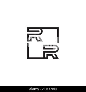 Die ersten Logobuchstaben des RR in hochwertigem, professionellem Design, das auf allen Druckmedien gut gedruckt werden kann Stock Vektor