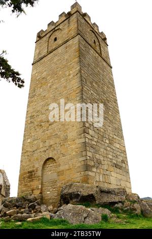 SOS del Rey Catolico (Conjunto Historico Artistico), Schloss Peña Felizana. Cinco Villas Region, Provinz Saragossa, Aragonien, Spanien. Stockfoto