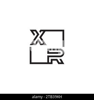 Die ersten XR-Logobuchstaben in hochwertigem, professionellem Design, das auf allen Druckmedien gut gedruckt werden kann Stock Vektor