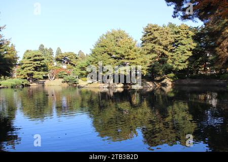 Oyakuen Garten in Aizuwakamatsu, Fukushima, Japan Stockfoto