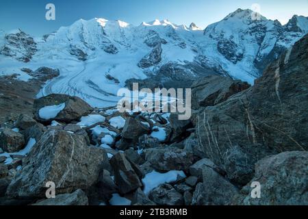 Schweiz, Graubünden, Engadin, Diavolezza, Bernina Range Stockfoto