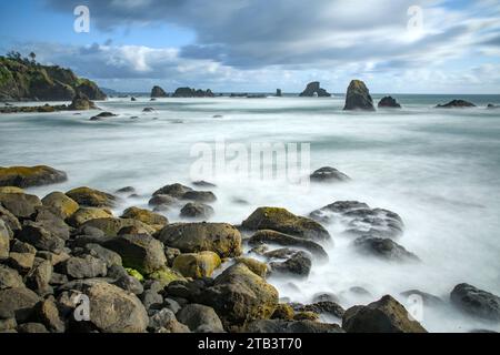 USA, Oregon, Clatsop County, Westküste, Oregon Coast, Cannon Beach, Ecola State Park, Indian Beach Stockfoto