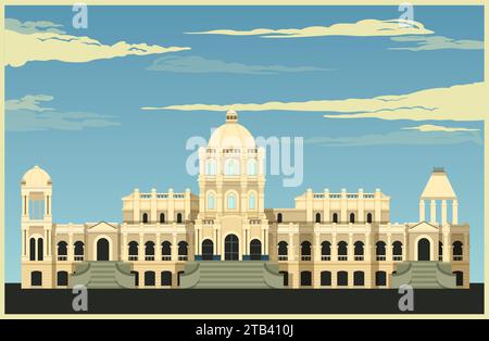 Ujjayanta Palace - Tripura Government Museum als Stock Illustration als EPS 10 Datei Stock Vektor