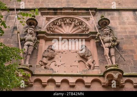 Detail, Torbau, Schloss Heidelberg, Baden-Württemberg, Deutschland *** Detail, Torhaus, Schloss Heidelberg, Baden Württemberg, Deutschland Credit: Imago/Alamy Live News Stockfoto