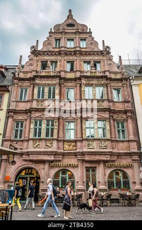 Hotel zum Ritter St. Georg, Hauptstraße, Heidelberg, Baden-Württemberg, Deutschland *** Hotel zum Ritter St Georg, Hauptstraße, Heidelberg, Baden Württemberg, Deutschland Credit: Imago/Alamy Live News Stockfoto