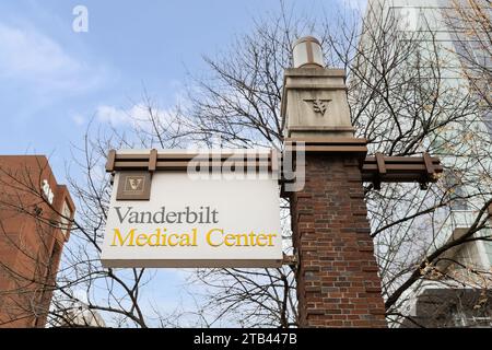 Das Vanderbilt University Medical Center ist ein medizinischer Anbieter mit Krankenhäusern und Büros in ganz Tennessee und einer gemeinnützigen Organisation. Stockfoto