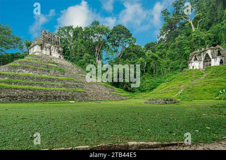 Alte Ruinen von Palenque, Chiapas, Mexiko Stockfoto