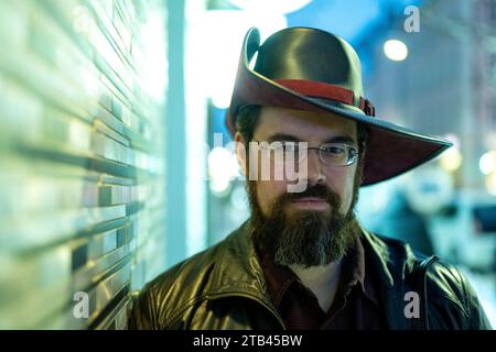 München, Deutschland. Dezember 2023. Der US-amerikanische Autor Christopher Paolini. Quelle: Lennart Preiss/dpa/Alamy Live News Stockfoto