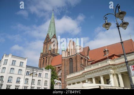 Marienkathedrale, Altstadtmarkt, Schwerin, Mecklenburg-Vorpommern, Deutschland Stockfoto