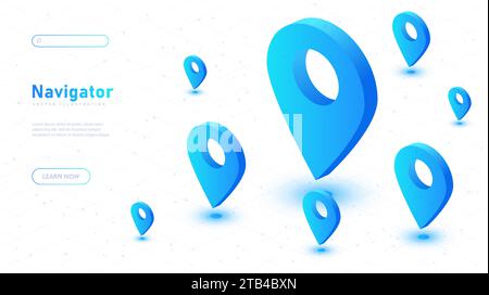 Navigation – weißer Postervektor Stock Vektor