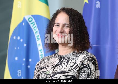 Berlin, Deutschland, 04.12.2023: Deutsch-Brasilianische Regierungskonsultationen: Brasiliens Ministerin für Wissenschaft, Technologie und Innovationen Luciana Santos *** Berlin, Deutschland, 04 12 2023 Brasilianische Regierungskonsultationen Brasiliens Ministerin für Wissenschaft, Technologie und Innovation Luciana Santos Copyright: XdtsxNachrichtenagenturx dts 27582 Credit: Imago/Alamy Live News Stockfoto