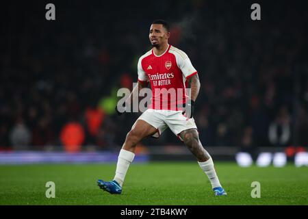 LONDON, Großbritannien - 2. Dezember 2023: Gabriel Jesus von Arsenal während des Premier League-Spiels zwischen Arsenal und Wolverhampton Wanderers im Emirates Stadium Stockfoto