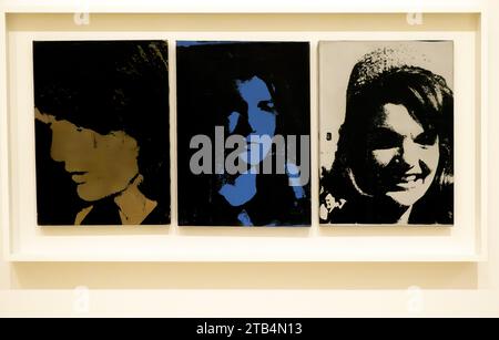 Jackie Triptychon (1964) von Andy Warhol im San Francisco Museum of Modern Art (SFMOMA) Stockfoto