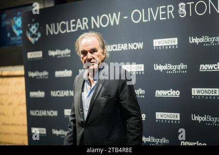 ROM, ITALIEN - DICEMBER 04, Oliver Stone nimmt an einem Fotobesuch des Films „Nuclear Now on Dicember 04, 2023 in Rom, Italien Teil. (Foto: Giovanna Onofri) Stockfoto