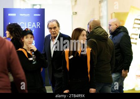 ROM, ITALIEN - DICEMBER 04, Oliver Stone nimmt an einem Fotobesuch des Films „Nuclear Now on Dicember 04, 2023 in Rom, Italien Teil. (Foto: Giovanna Onofri) Stockfoto