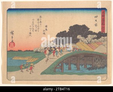 Yokkaichi, aus der Serie The Fifty-Three Stations of the Tokaido Road 1975 von Utagawa Hiroshige Stockfoto