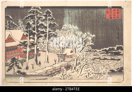 Klares Wetter nach Schnee in den Revieren des Kanda Myojin Schreins (Kanda Myojin keidai yukibare no zu) aus der Serie Famous Places in the Eastern Capital (Toto meisho) 1918 von Utagawa Hiroshige Stockfoto