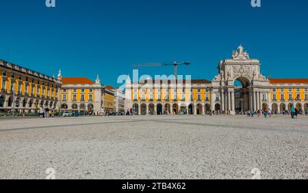 Praça Comercio in Lissabon, Portugal Stockfoto