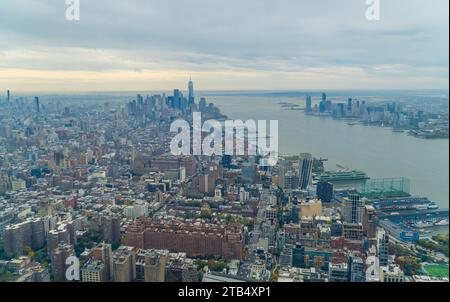 Panoramablick auf das Zentrum von Manhattan von der Edge Observation Deck in New York City Stockfoto