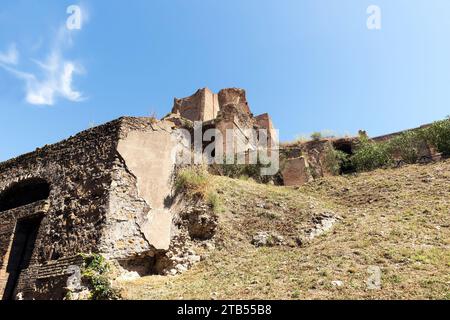 Panoramablicke des Circus Maximus (Circo Massimo) in Rom, Provinz Latium, Italien. Stockfoto