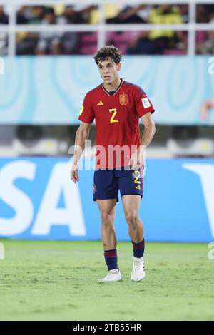 Surakarta, Indonesien. November 2023. Spaniens Hector Fort beim Achtelfinale der FIFA U-17-Weltmeisterschaft Indonesien 2023 gegen Spanien 2-1 Japan im Manahan-Stadion in Surakarta, Indonesien, 20. November 2023. Quelle: AFLO/Alamy Live News Stockfoto