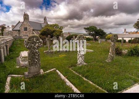 Friedhof auf St. Michaels Mount, Marazion Cornwall Stockfoto