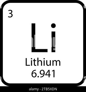 Lithiumsymbol vektor Illustrationsdesign Stock Vektor