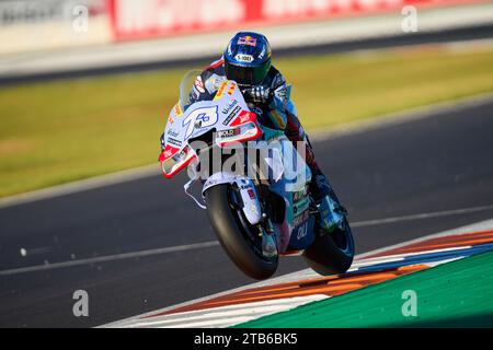 Alex Marquez aus Spanien und Gresini Racing MotoGP fahren während des Trainings der MotoGP Gran Premio Motul de la Comunitat Valenciana auf dem Ricardo Tormo Circuit (Cheste, Training der MotoGP Gran Premio Motul de la Comunitat Valenciana). Stockfoto