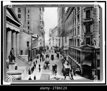 Wall St. östlich von Nassau St. Stockfoto