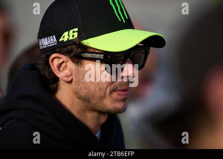 Cheste, Spanien. November 2023. Valentino Rossi wurde während des Rennens des MotoGP Gran Premio Motul de la Comunitat Valenciana auf dem Ricardo Tormo Circuit (Cheste, Training des MotoGP Gran Premio Motul de la Comunitat Valenciana) gesehen. (Foto: Vicente Vidal Fernandez/SOPA Images/SIPA USA) Credit: SIPA USA/Alamy Live News Stockfoto