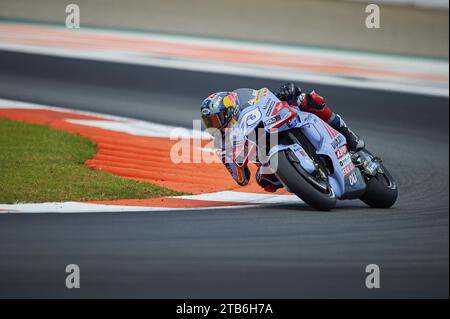 Alex Marquez aus Spanien und Gresini Racing MotoGP fahren während des Moto GP Valencia Tests auf dem Ricardo Tormo Circuit (Cheste, Moto GP Valencia Test). Stockfoto