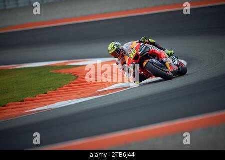 Cheste, Spanien. November 2023. Joan mir aus Spanien und das Repsol Honda Team fahren während des Moto GP Valencia Tests auf dem Ricardo Tormo Circuit (Cheste, Moto GP Valencia Test). (Foto: Vicente Vidal Fernandez/SOPA Images/SIPA USA) Credit: SIPA USA/Alamy Live News Stockfoto