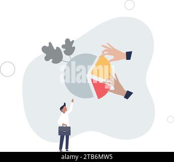 Private Equity als private Investmentfonds und Vermögenseigentümer. Limited Partnership with Financial Purchase, um finanziell schwache Unternehmen umzustrukturieren Stock Vektor