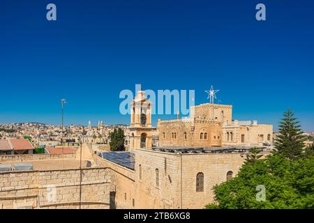 Malerischer Blick auf Bethlehem, Westjordanland und Palästina. Nach christlicher Überlieferung ist Jesus Christi Geburtsort Stockfoto