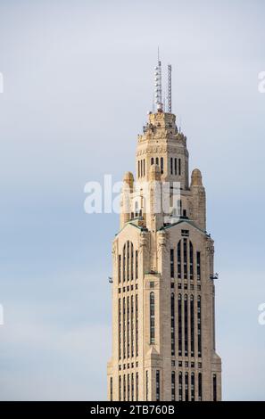 Die Skyline von Columbus Ohio an einem Herbsttag Stockfoto