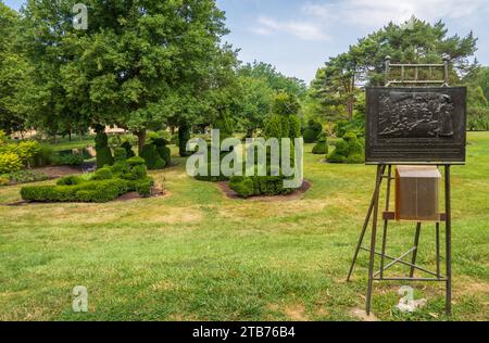 Der Topiary Garden (Deaf School Park) in Columbus Ohio Stockfoto