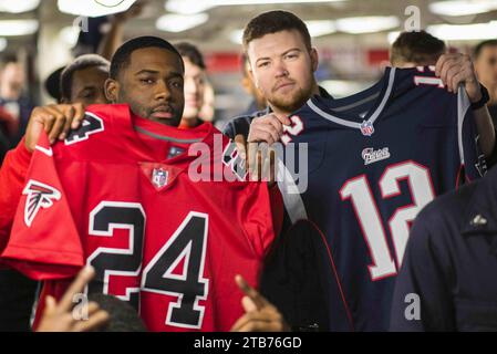 Sehen Sie sich den Super Bowl LI 170203 an Stockfoto