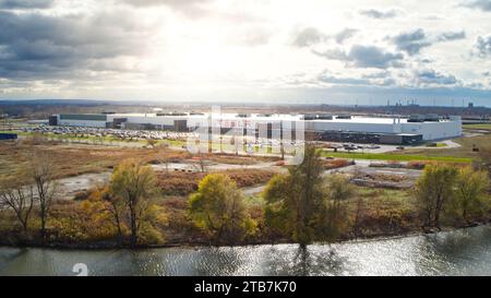 Vereinigte Staaten, New York, Buffalo: Gigafactory New York (Giga New York oder Gigafactory 2), ein von Tesla, Inc. Gemietetes Werk Zwischen 2017 und 2020 hat Tesla Stockfoto