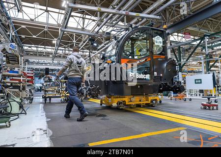 Pontchateau (Nordwestfrankreich): Reportage der Bobcat-Fabrik, einer Tochtergesellschaft der südkoreanischen Doosan-Gruppe, Hersteller von landwirtschaftlichen Betrieben und Betrieben Stockfoto