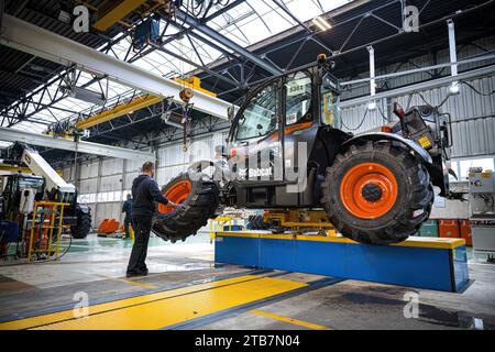 Pontchateau (Nordwestfrankreich): Reportage der Bobcat-Fabrik, einer Tochtergesellschaft der südkoreanischen Doosan-Gruppe, Hersteller von landwirtschaftlichen Betrieben und Betrieben Stockfoto