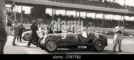 1936 Alfa Romeo 12C-36 (Italien), gefahren von Antonio Brivio. Fertig 3d.. Vanderbilt Cup 1937 – Oldtimer-Bild Stockfoto