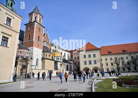 Polen, Krakau (Krakau): Das Königsschloss Wawel, das renommierte polnische Staatsmuseum, ehemalige Residenz polnischer Monarchen Stockfoto