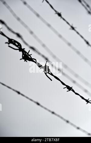 Polen: Auf dem Territorium der Städte Oswiecim und Brzezinka (Birkenau), dem Konzentrationslager Auschwitz-Birkenau Stockfoto