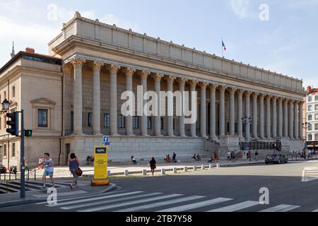 Lyon, Frankreich - 10. Juni 2018: Das Palais de Justice historique de Lyon ist ein Gebäude im Quai Romain Rolland, am rechten Ufer des Saône Stockfoto